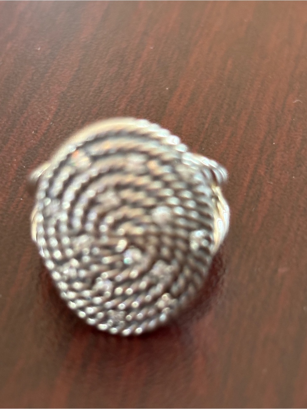 David Yurman Polished Silver Spiral Rope Ring